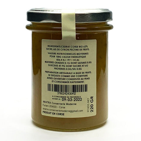Confiture de Cédrat Corse - Maison Anatra