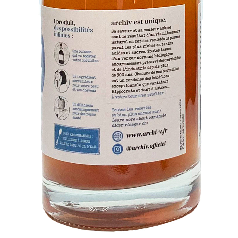 Vinaigre De Cidre Biologique Et Non Pasteurisé Archie