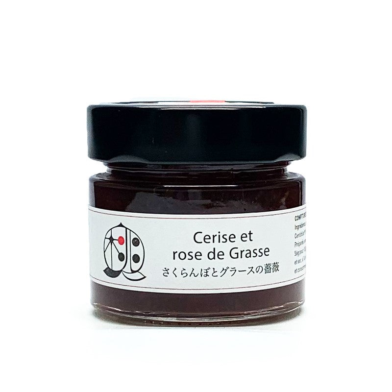 Confiture de Cerise & Rose de Grasse Biomomo Hashimoto 115g