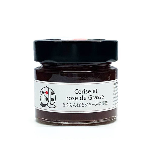 Confiture de Cerise & Rose de Grasse Biomomo Hashimoto 115g