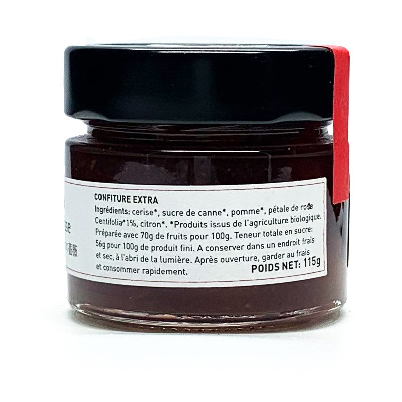 Confiture de Cerise & Rose de Grasse Biomomo Hashimoto 115g