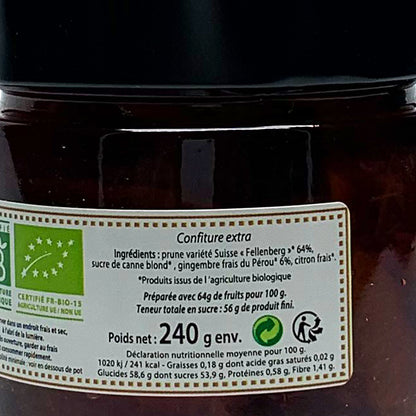 Confiture de Prune de Bellegarde et Gingembre Biomomo Hashimoto