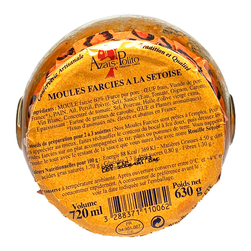 Moules Farcies à la Sétoise d'Azais Polito